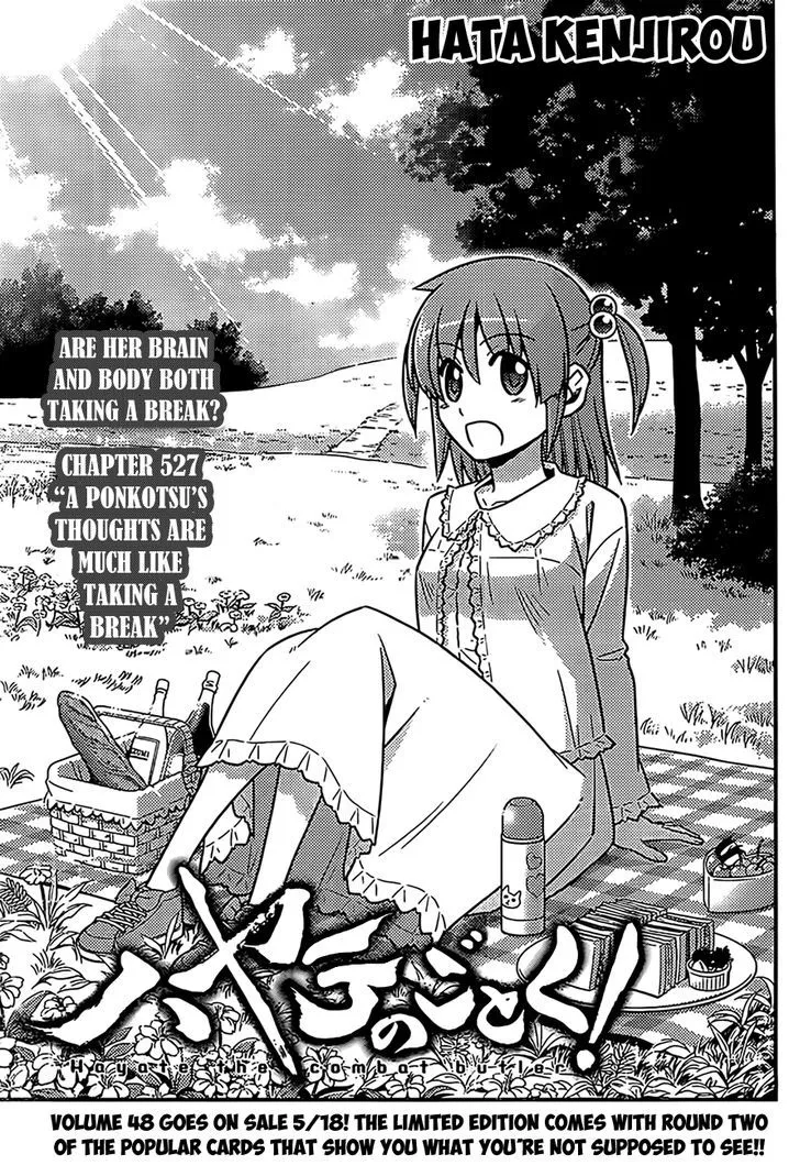 Read Hayate no Gotoku! Chapter 527 - A Ponkotsu's Thoughts are Much Like Taking a Break Online