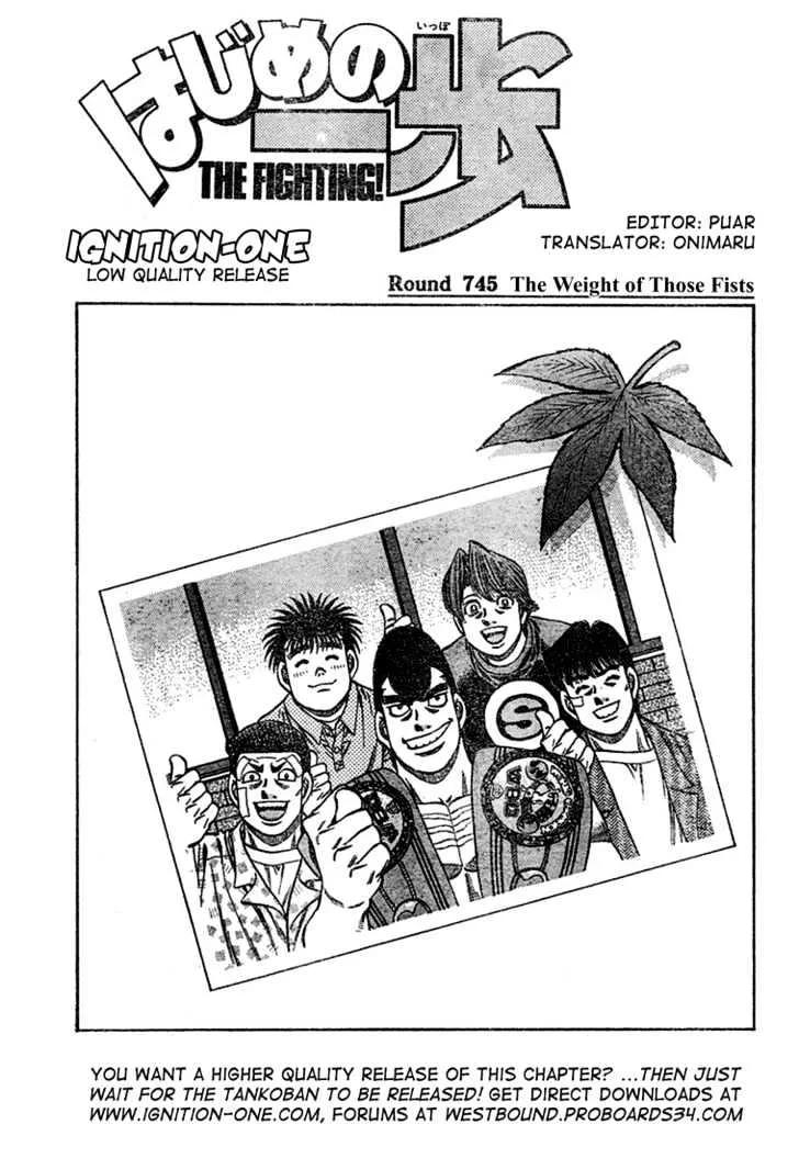 Read Hajime no Ippo Chapter 745 - The weight of those fists Online