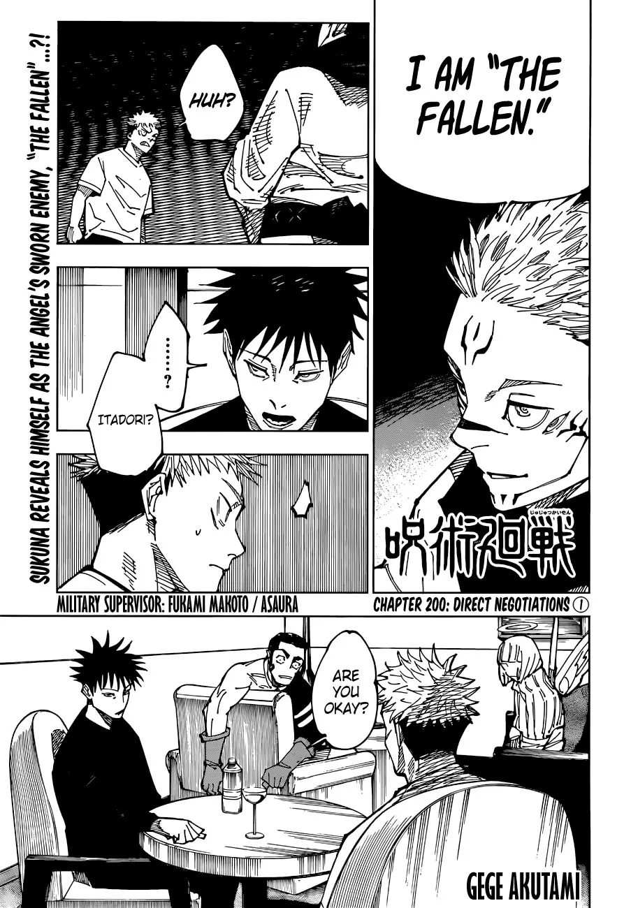 Read Jujutsu Kaisen Chapter 200 - Direct Negotiations① Online