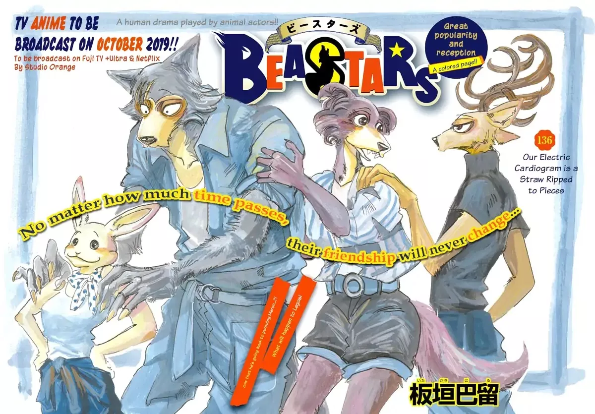 Read Beastars Chapter 136 - Our Electric Cardiogram is a Straw Ripped to Pieces Online