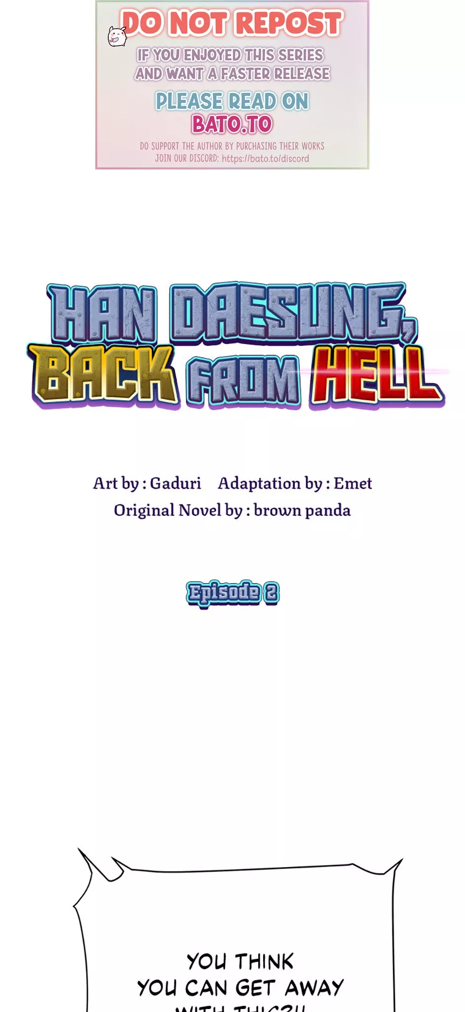 Read Han Daesung, Back From Hell Chapter 2 Online