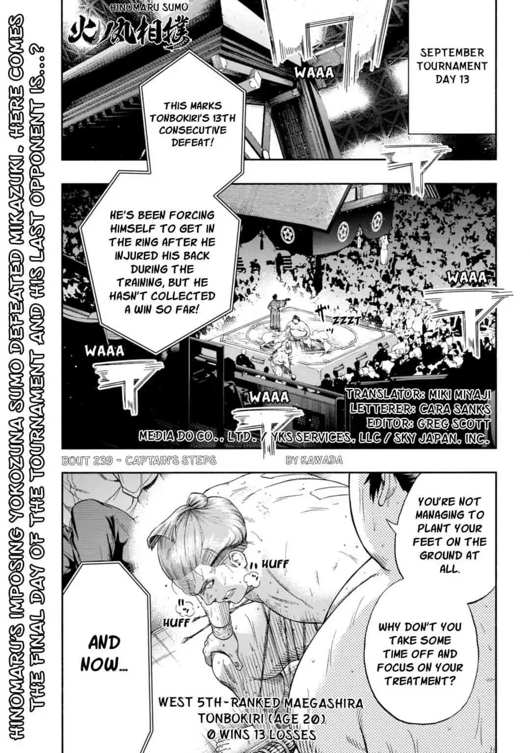 Read Hinomaru Zumou Chapter 239 - Captain's Steps Online