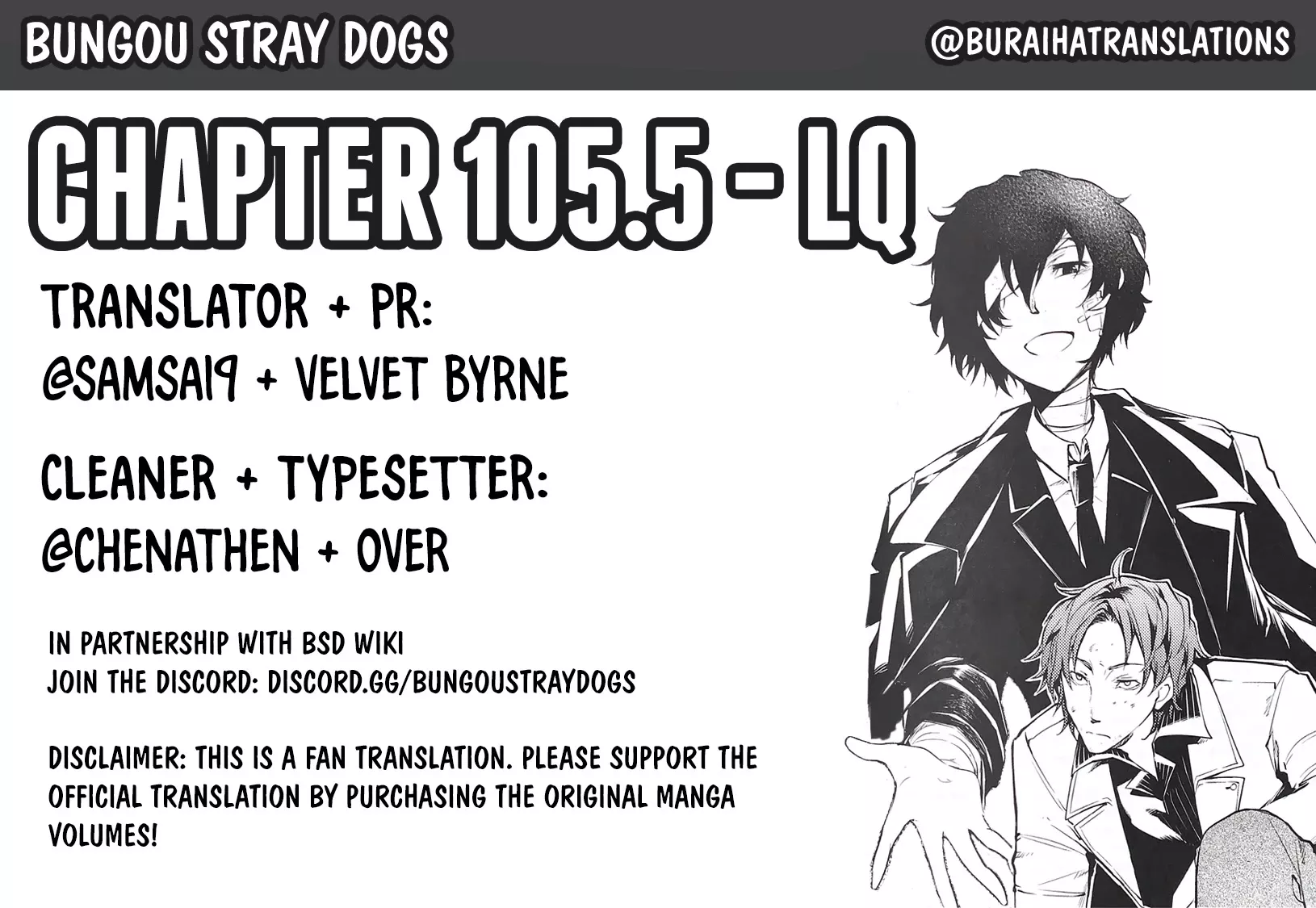 Read Bungou Stray Dogs Chapter 105.5 - In the Closeted Room Part 2 Online